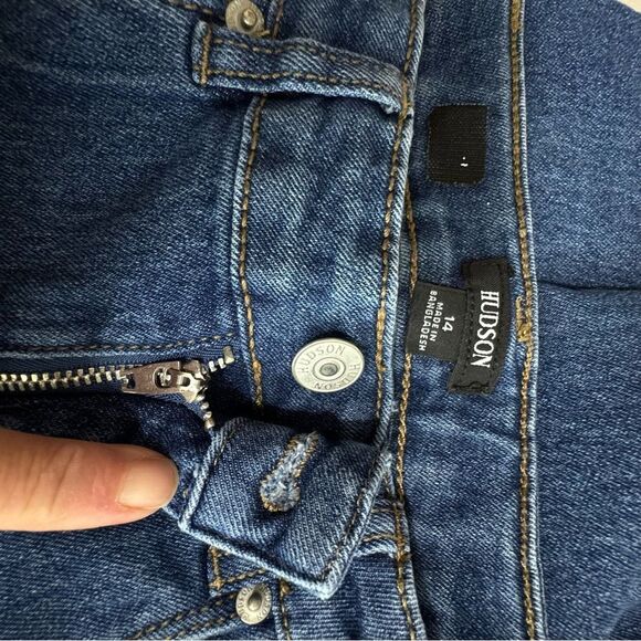 HUDSON GIRLS Jeans Distressed High Rise Flare Stretch Denim sz 14 - Picture 9 of 10